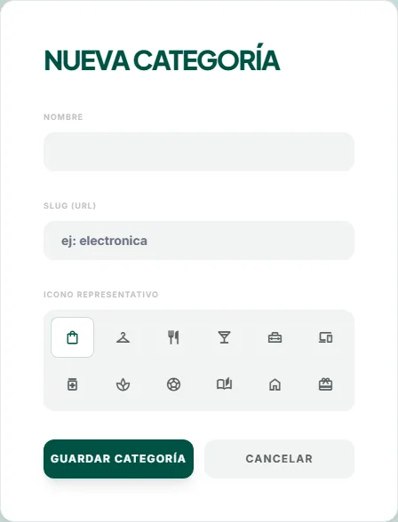 Nueva categoría