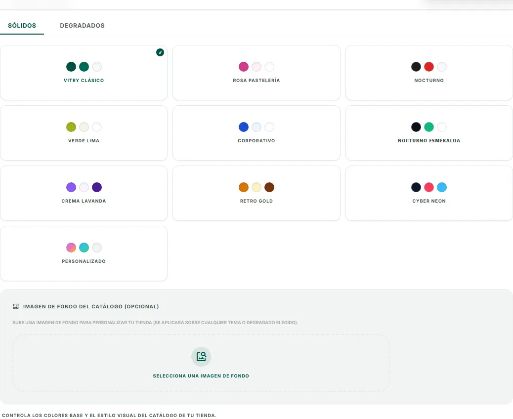 Opciones de diseño